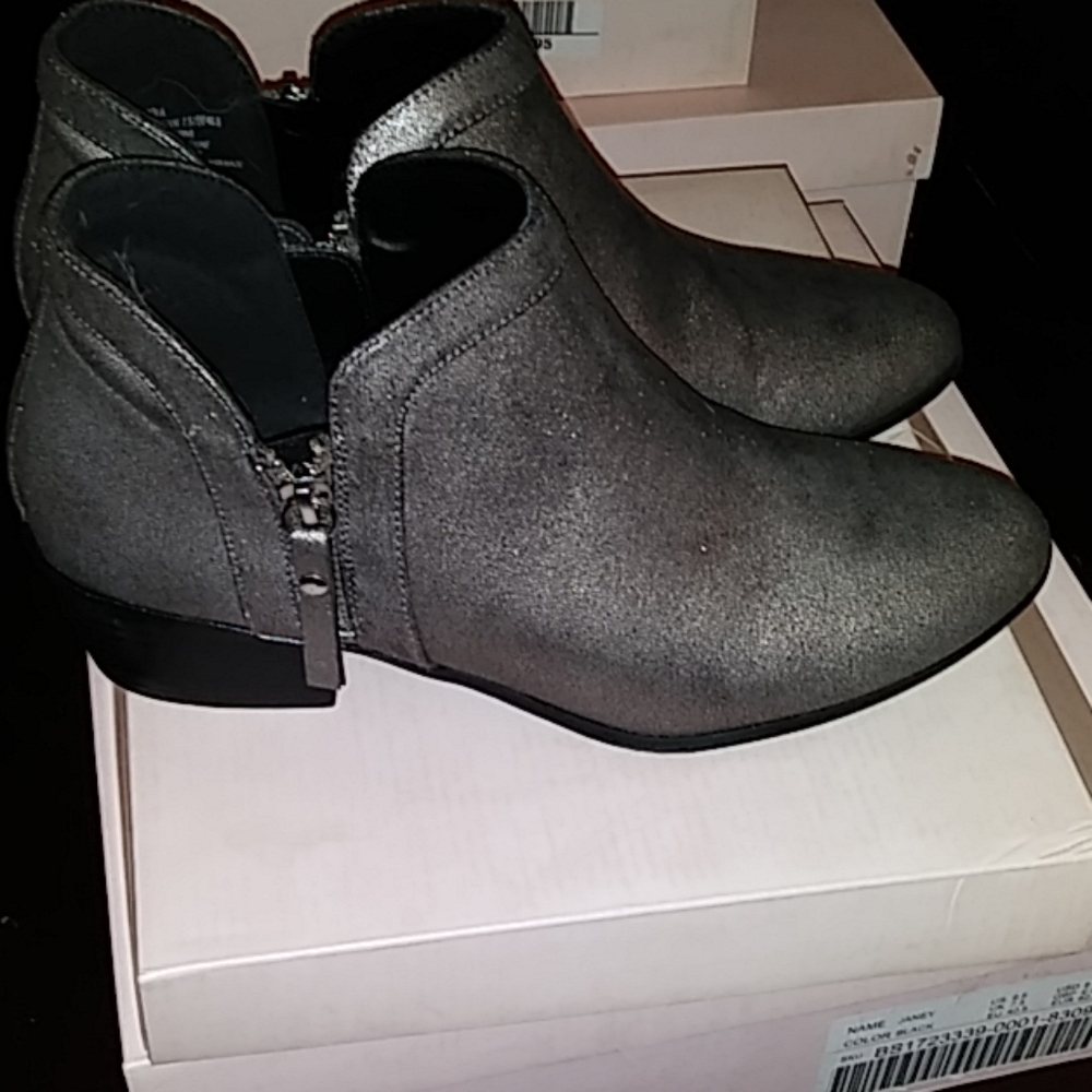New! Silver Ankle Booties NWB